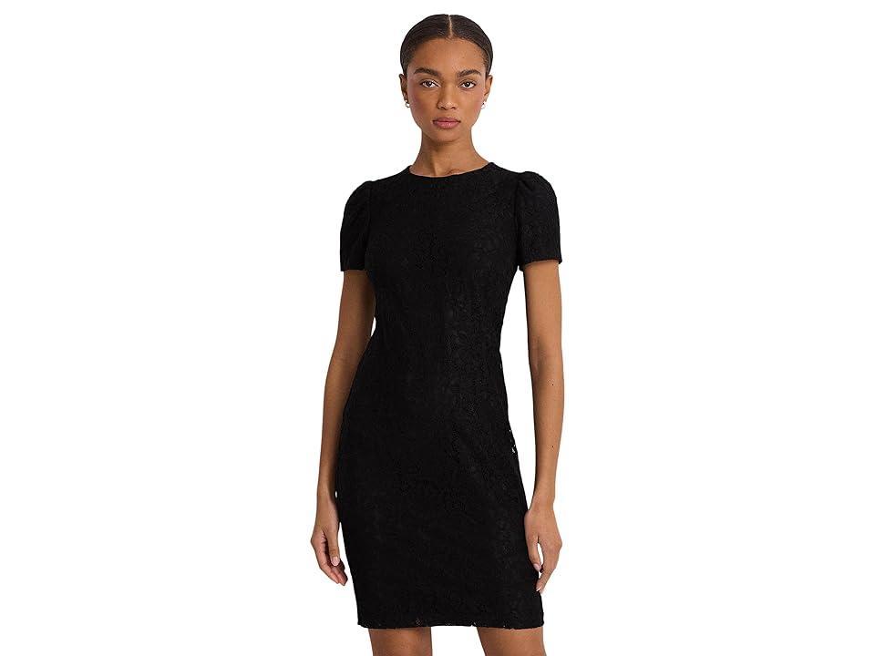 Lauren Ralph Lauren Lace Puff-Sleeve Cocktail Dress Women's Dress Product Image