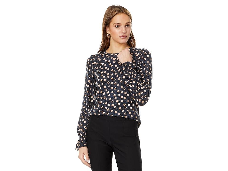 NIC+ZOE Sweet Dreams Dotty Femme Sleeve Tee Multi) Women's Clothing Product Image