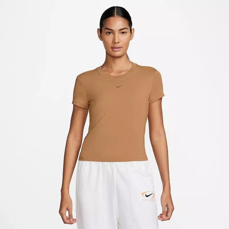 Womens Nike Sportswear Chill Swoosh Knit Tee Product Image