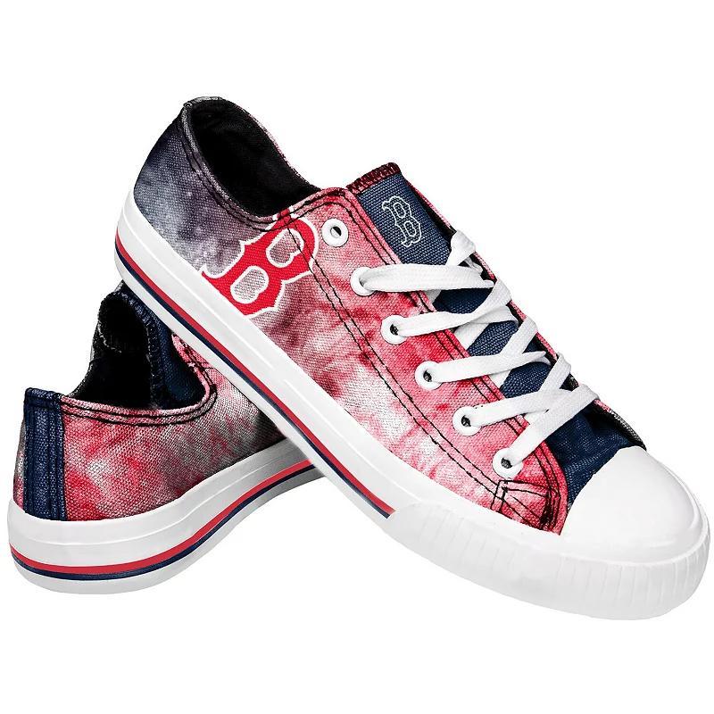 Womens FOCO Chicago Cubs Big Logo Tie-Dye Canvas Sneakers Product Image