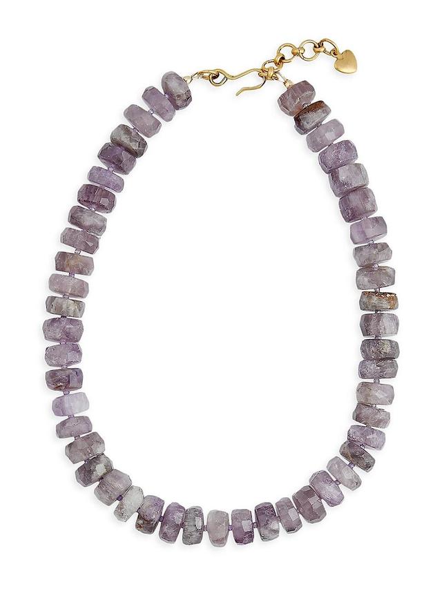 Womens 24K-Gold-Plated & Amethyst Beaded Necklace Product Image