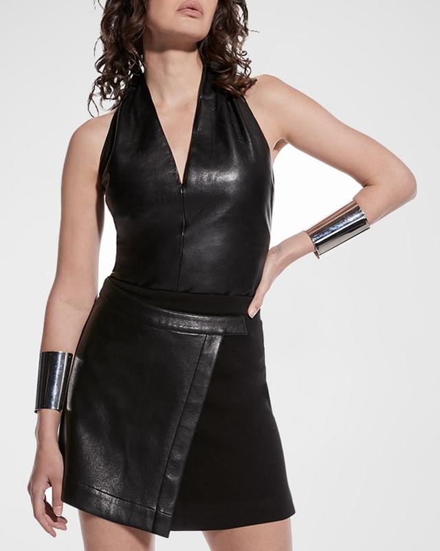 Womens Cassidy Recycled Leather Top Product Image