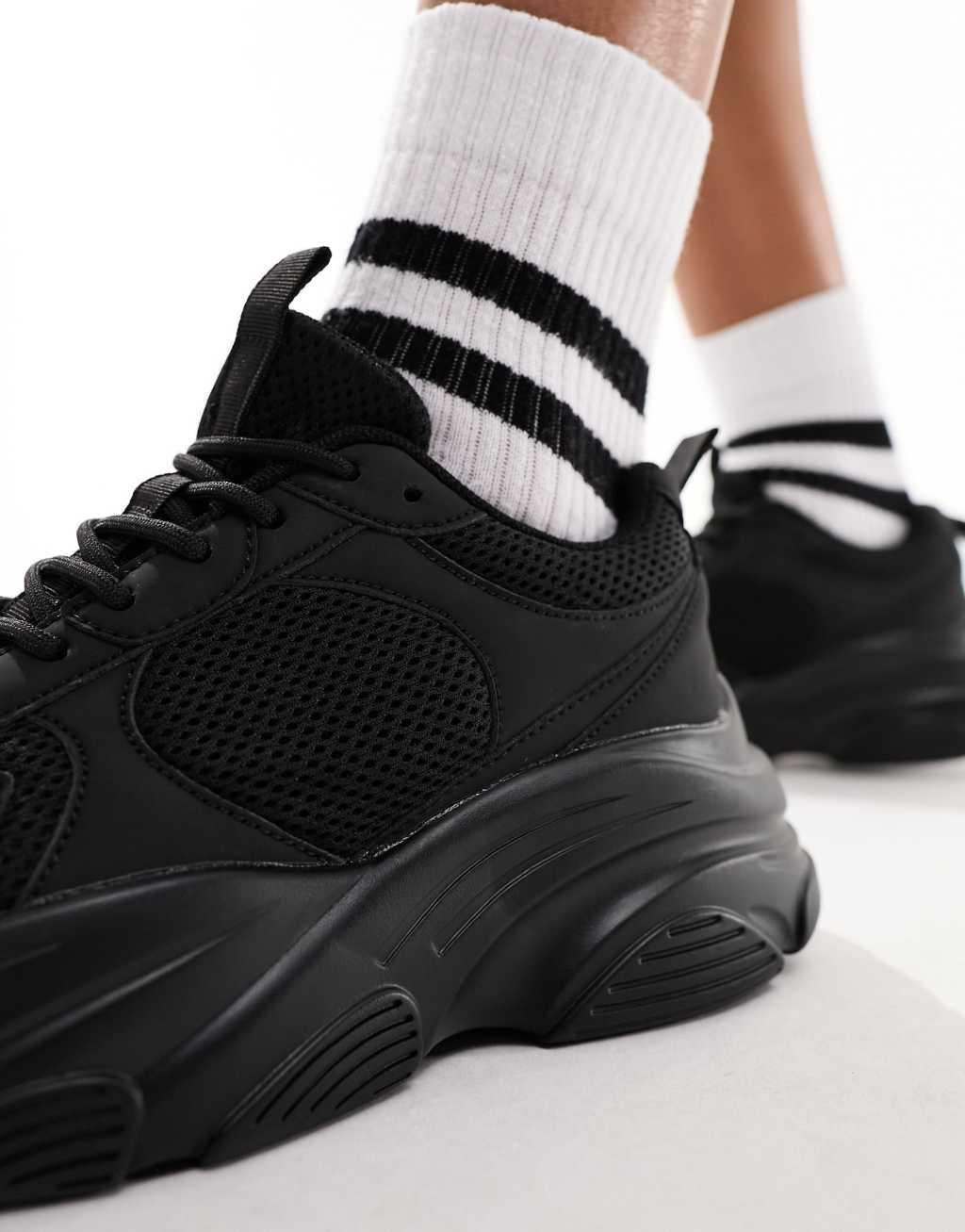 ASOS DESIGN Drop sneakers in black Product Image