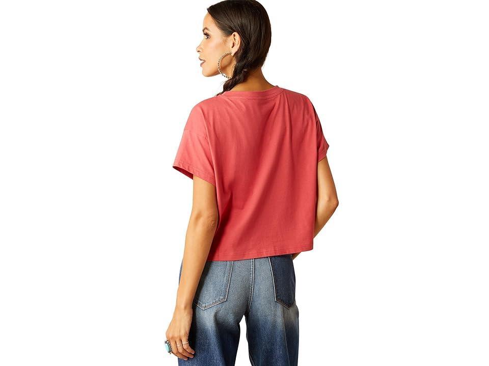 Ariat Lone Star T-Shirt (Garnet Rose) Women's Clothing Product Image