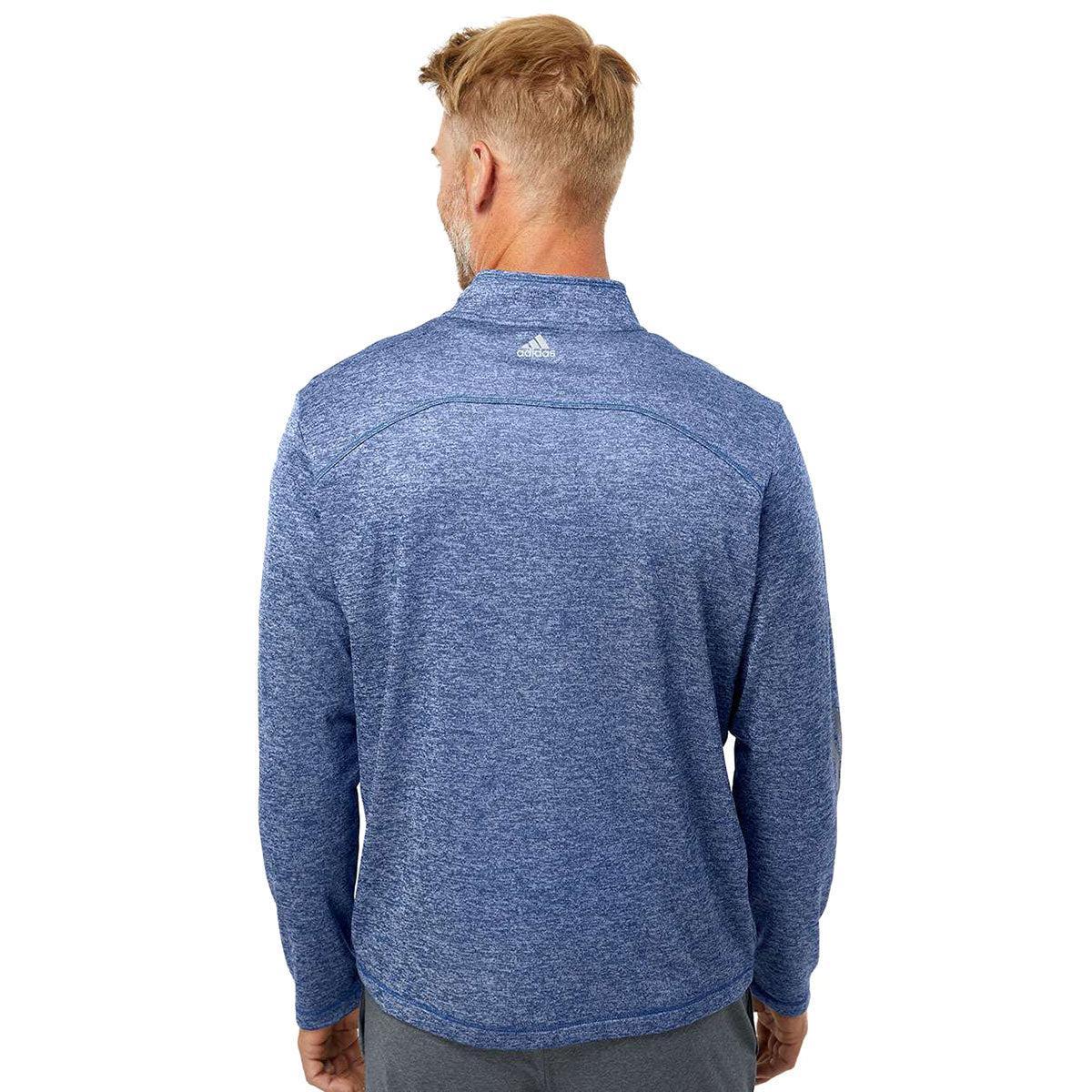 adidas Men's Brushed Terry Heathered Quarter-Zip Pullover Product Image