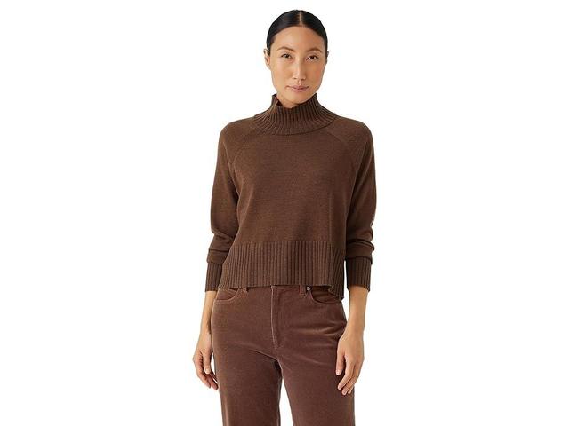 Eileen Fisher Turtle Neck Sweater (Auburn) Women's Sweater Product Image