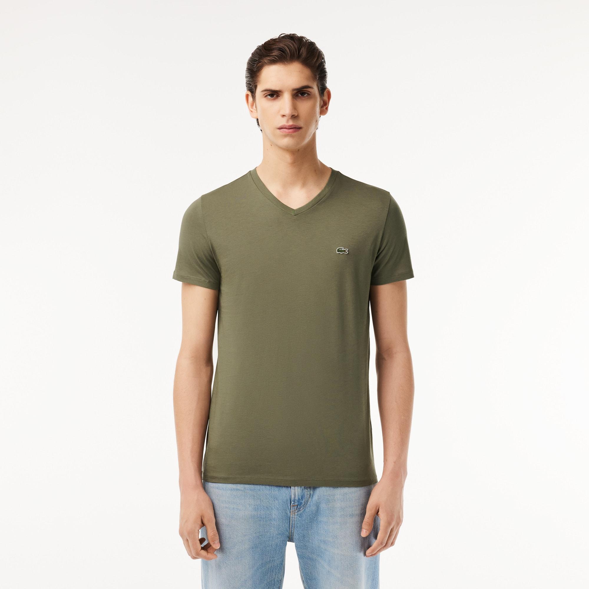 V Neck Cotton Pima T-shirt Product Image