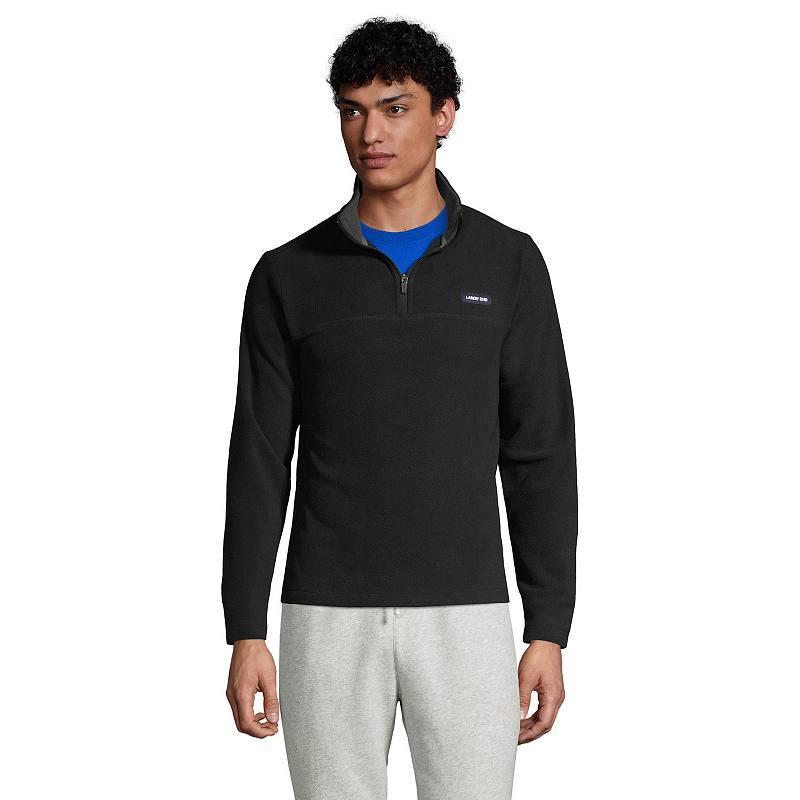 Lands End Big & Tall Fleece Quarter Zip Pullover Jacket Product Image