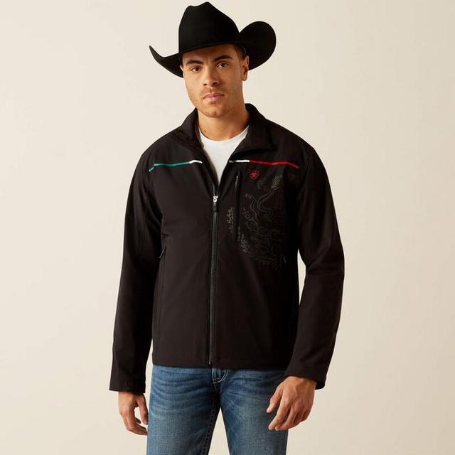 Ariat® Men's Black Pioneer StretchShell Mexico Jacket Product Image