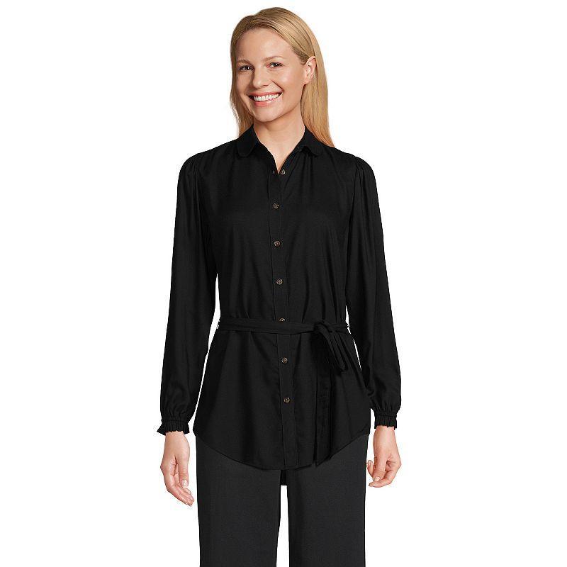 Womens Lands End Tie Waist Shirt Product Image