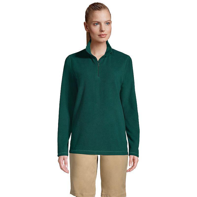 Lands End Womens Lightweight Fleece Quarter Zip Pullover Product Image