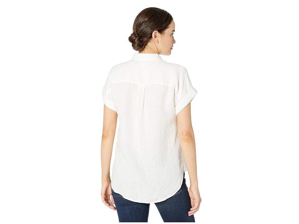 Lauren Ralph Lauren Linen Point Collar Short Dolman Sleeve Shirt Product Image