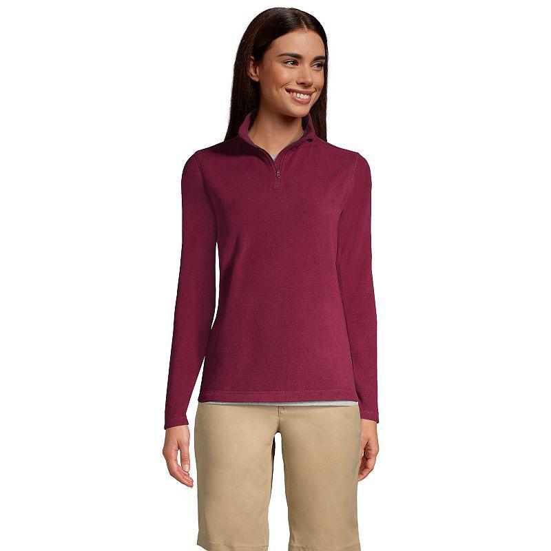 Lands End Womens Lightweight Fleece Quarter Zip Pullover Product Image