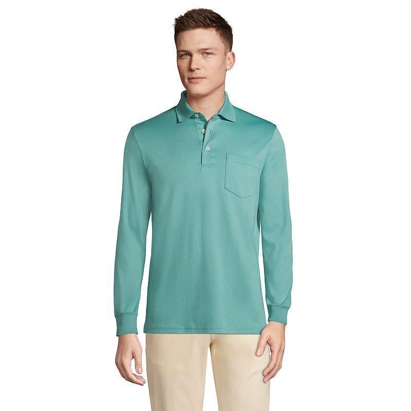 Mens Lands End Classic-Fit Super Soft Supima Pocket Polo Product Image