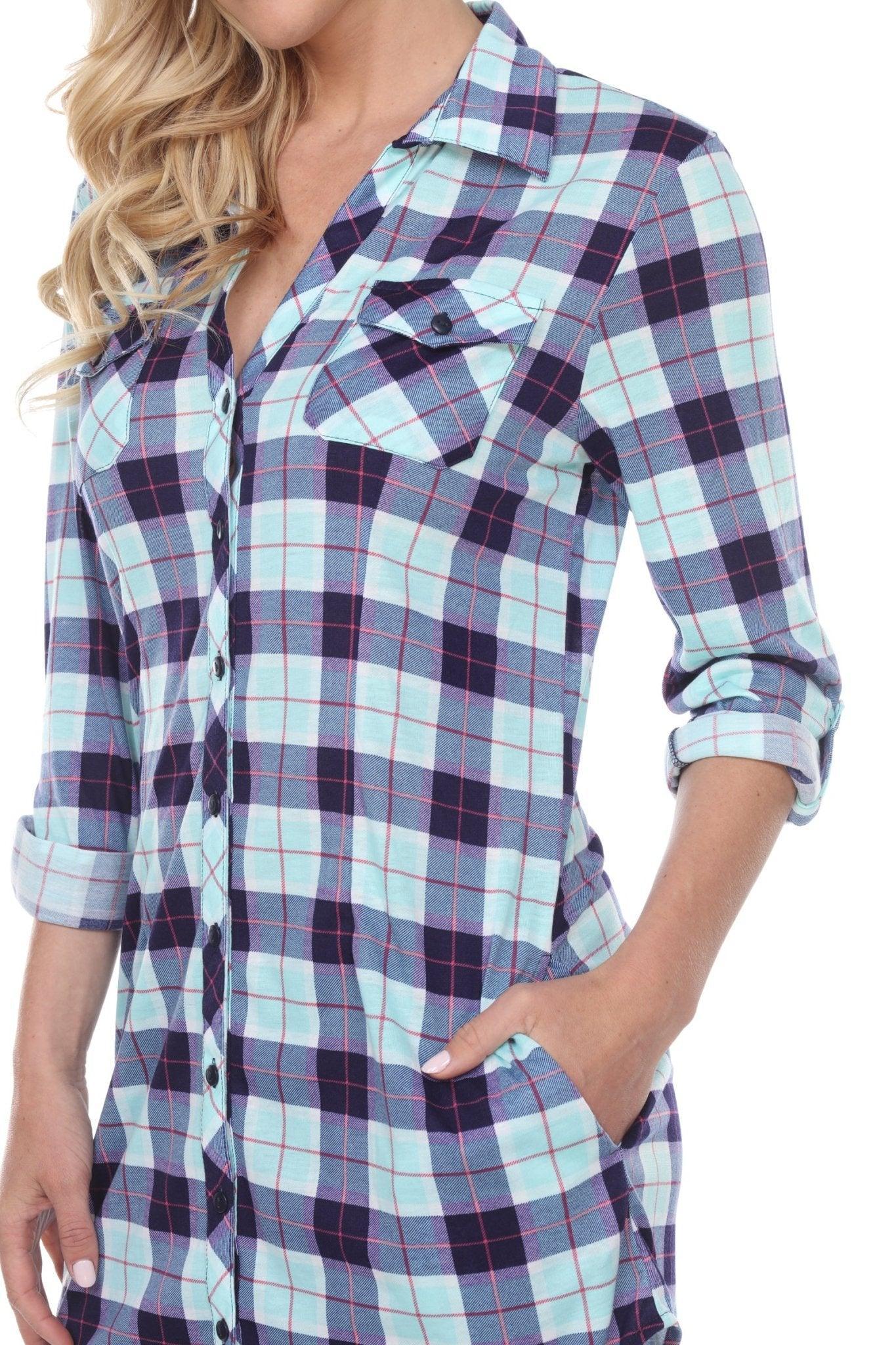 Piper Stretchy Plaid Tunic Product Image