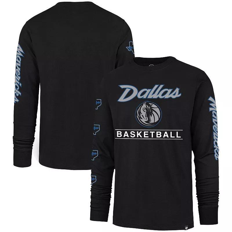 Mens 47 Brand Black Dallas Mavericks 2023/24 City Edition Triplet Franklin Long Sleeve T-shirt Product Image