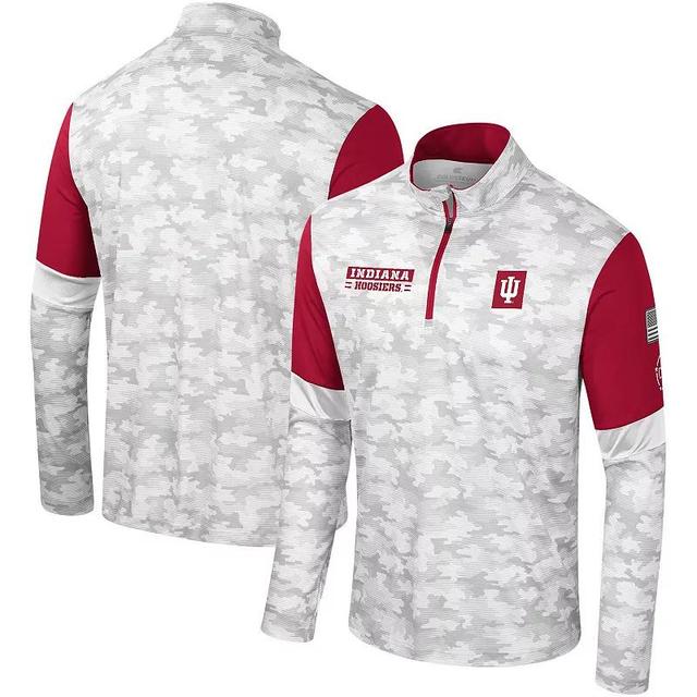 Mens Colosseum Camo Indiana Hoosiers OHT Military Appreciation Tomahawk Quarter-Zip Windshirt Product Image