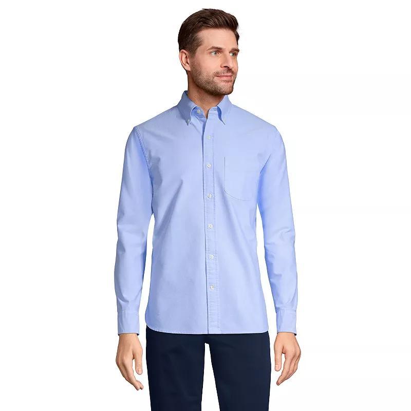 Mens Lands End Tailored-Fit Sail Rigger Oxford Shirt Product Image