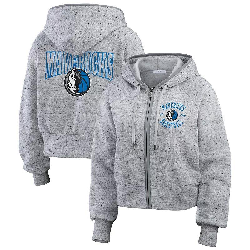 Womens WEAR by Erin Andrews Heather Gray Dallas Mavericks Speckled Radiator Full-Zip Hoodie product image