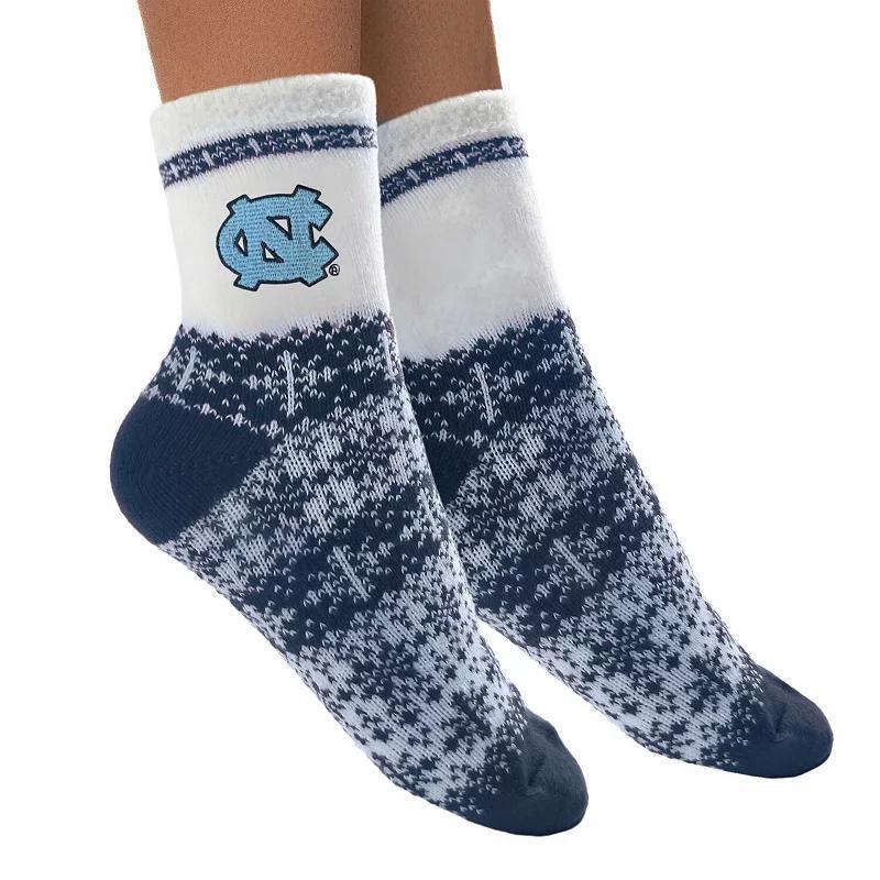 Womens ZooZatz Virginia Cavaliers Fuzzy Holiday Crew Socks, Blue Product Image