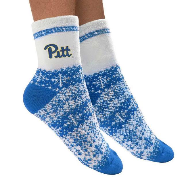 Womens ZooZatz Pitt Panthers Fuzzy Holiday Crew Socks Product Image