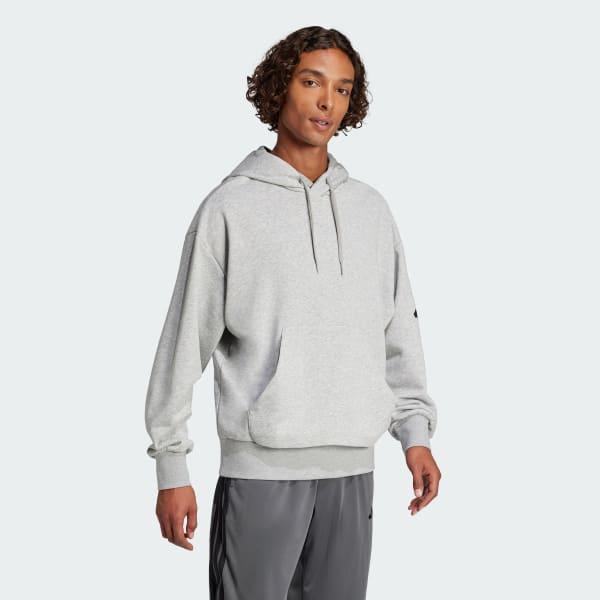 Essentials Loose-Fit 3 Bar Logo French Terry Hoodie Product Image