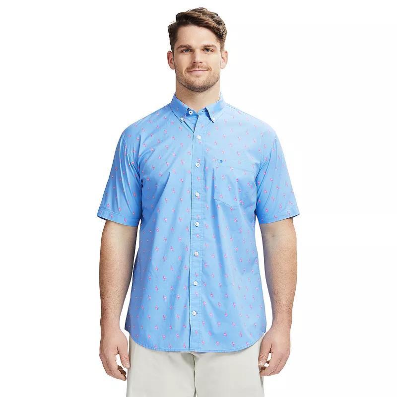 Big & Tall IZOD Classic Breeze Short Sleeve Woven Button-Down Shirt, Mens Product Image