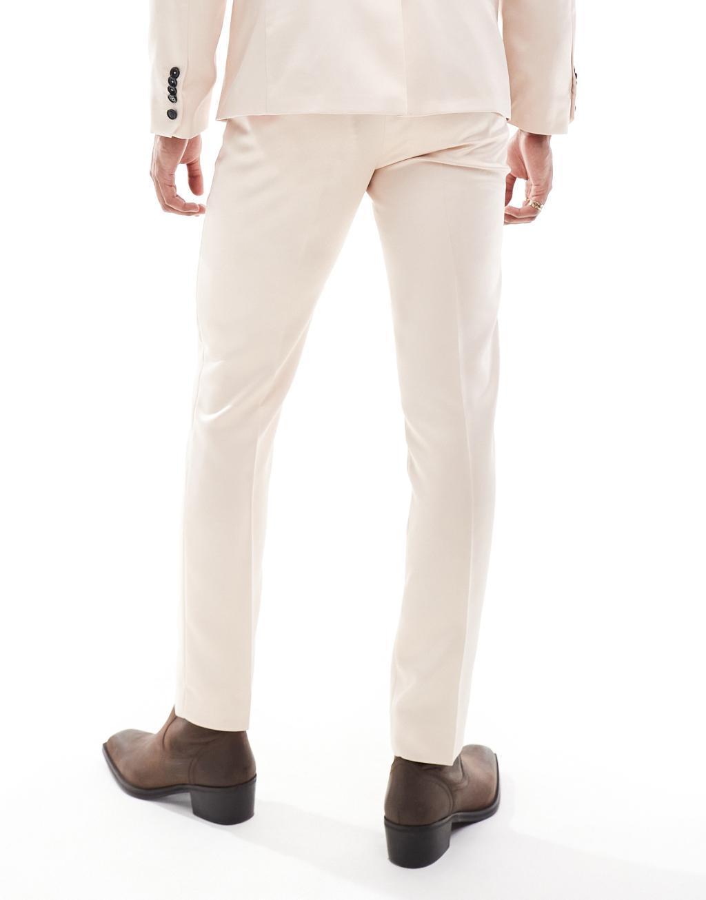 Twisted Tailor skinny suit pants in champagne Product Image