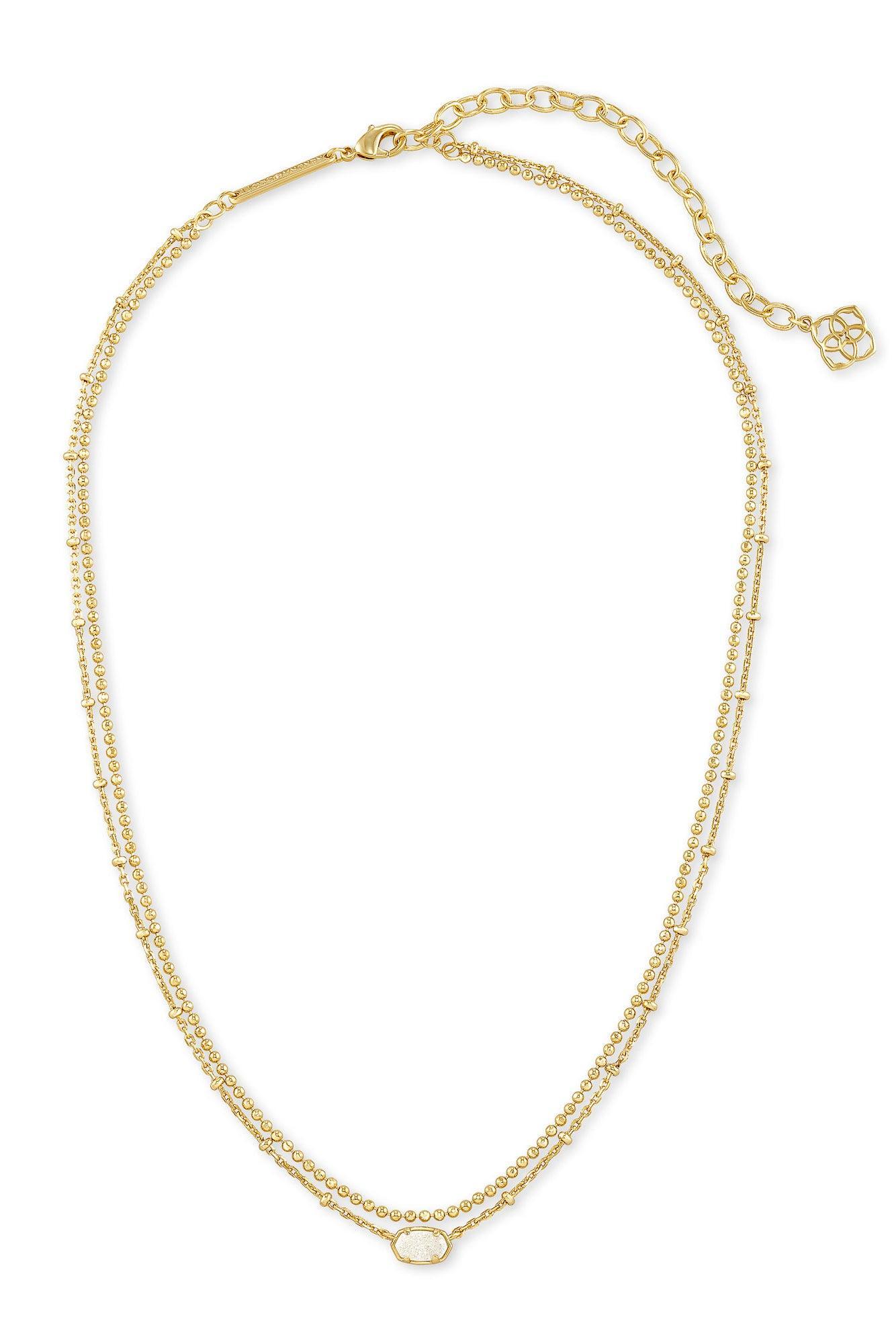 KENDRA SCOTT Emilie Multi Strand Necklace Gold Iridescent Drusy Product Image