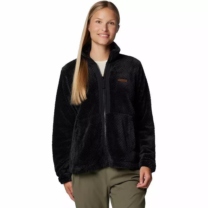 Womens Columbia Fire Side III Full Zip Jacket Dark Grey Product Image