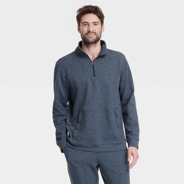 Mens Mesh Spacer 1/2 Zip Top - All In Motion Blue XXL Product Image