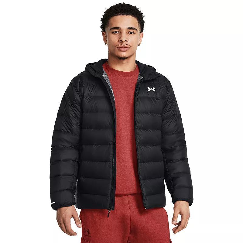 Mens Under Armour Legend Down Hooded Jacket City Green Product Image