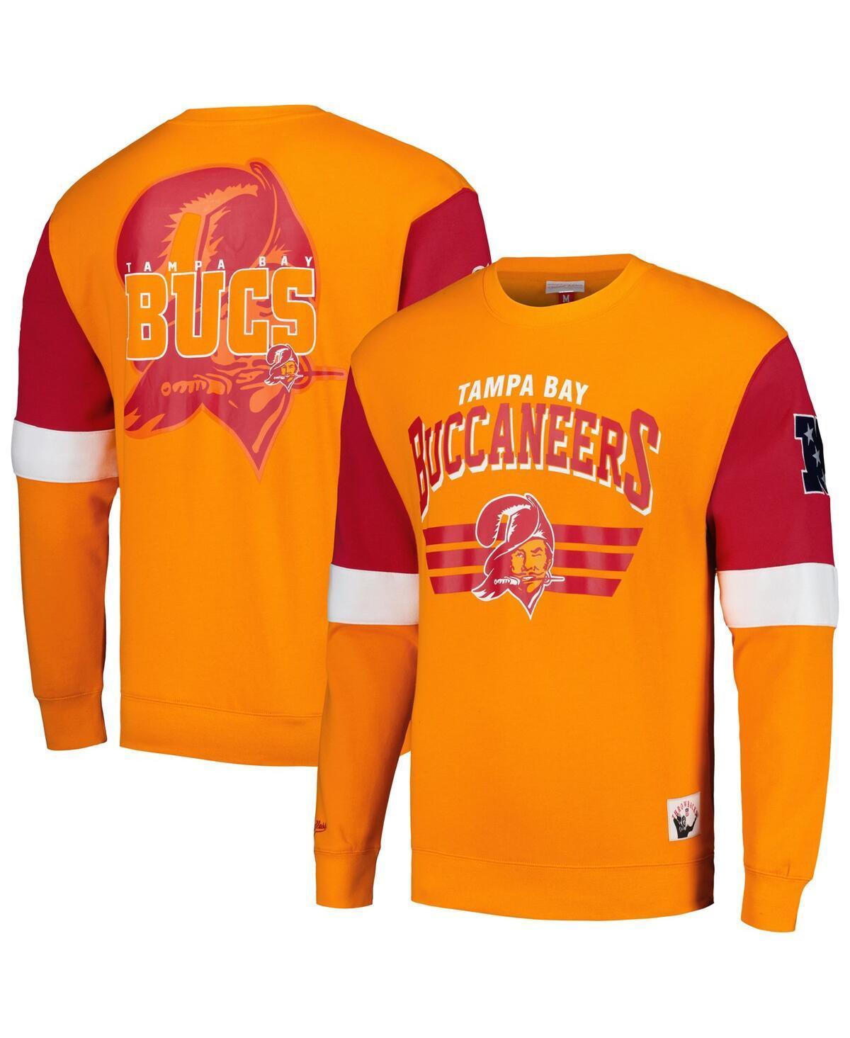 Mens Mitchell & Ness Tampa Bay Buccaneers Gridiron Classics Allover 3.0 Pullover Sweatshirt Product Image