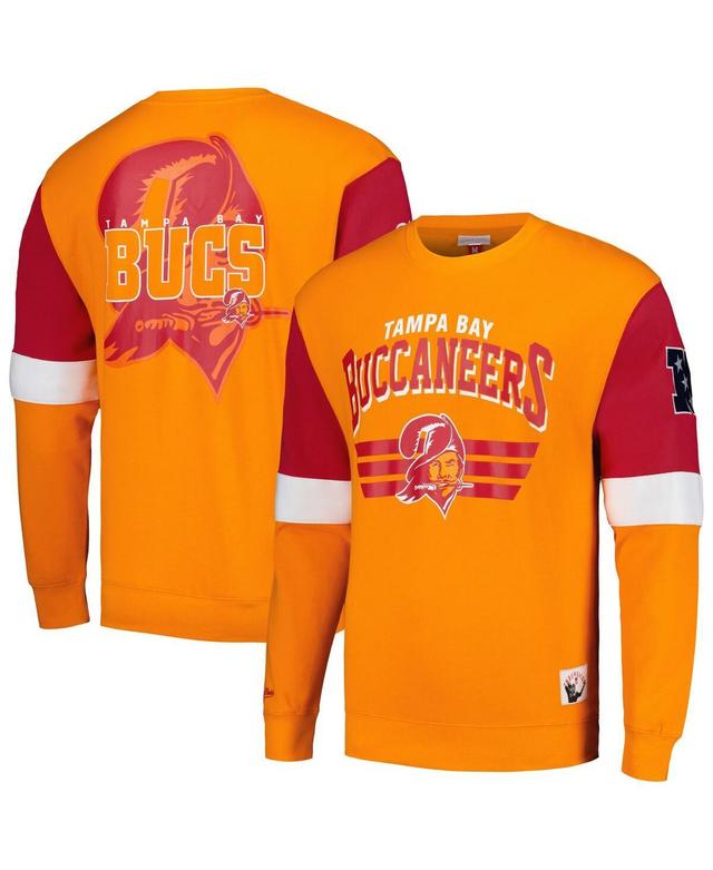 Mens Mitchell & Ness Tampa Bay Buccaneers Gridiron Classics Allover 3.0 Pullover Sweatshirt Product Image