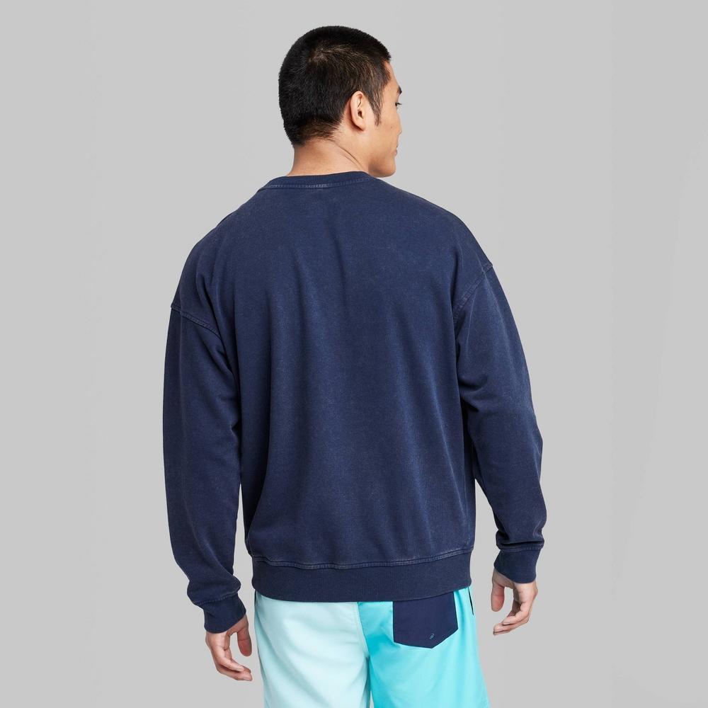 Mens Crewneck Pullover Sweatshirt - Original Use Navy Product Image