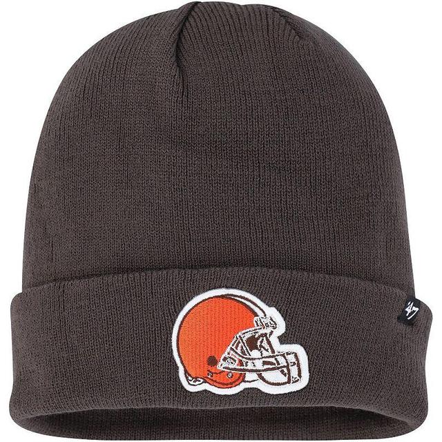 Mens 47 Charcoal Cleveland Browns Secondary Cuffed Knit Hat Product Image