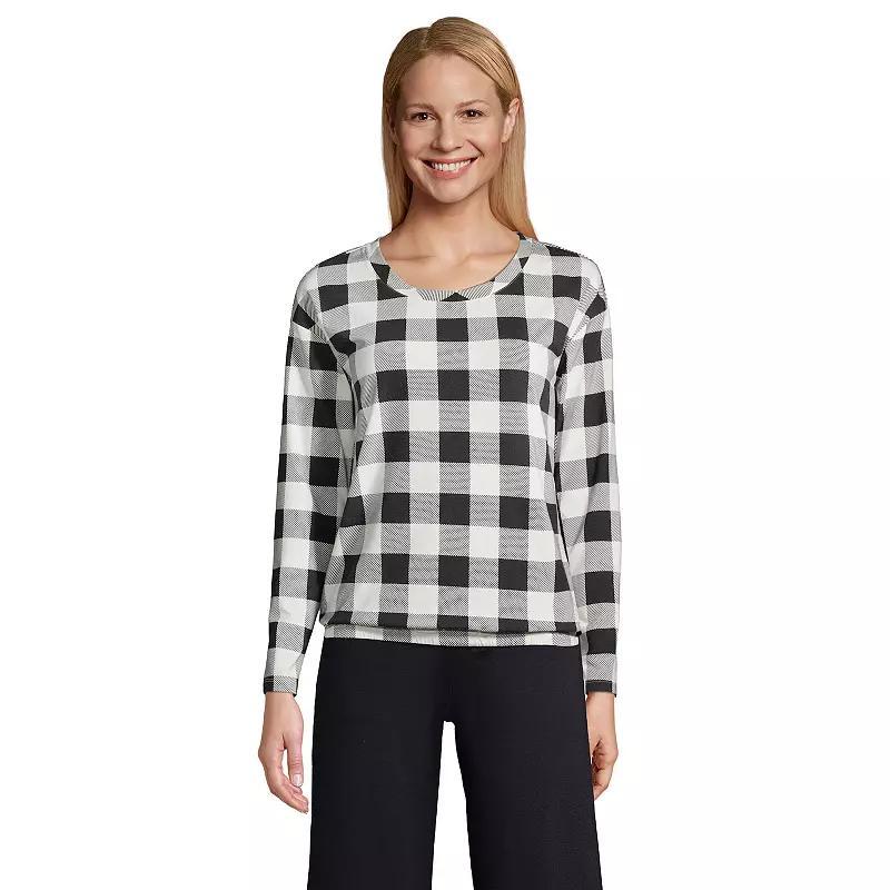 Womens Lands End Long Sleeve Pajama Top Product Image