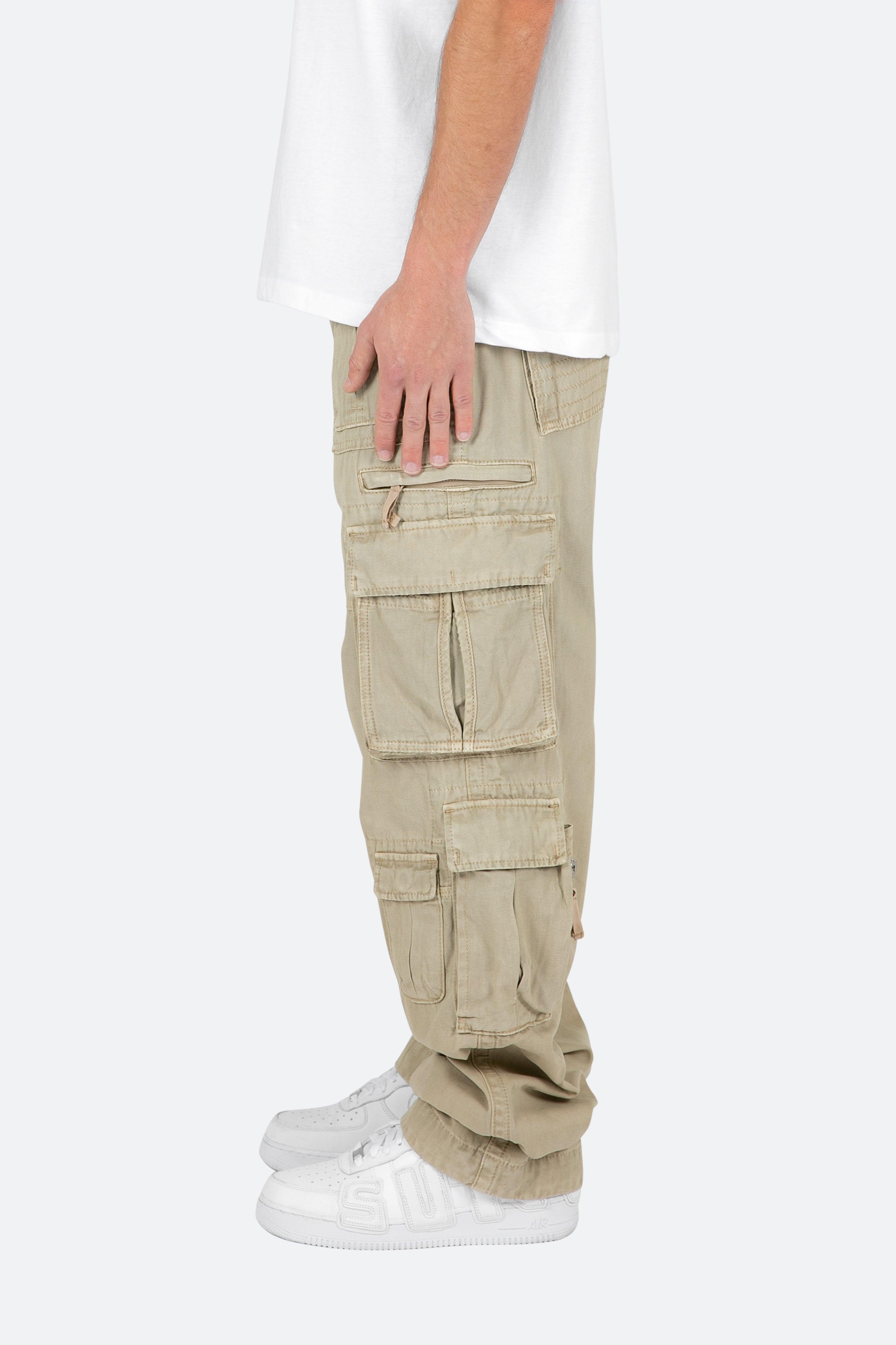 Military Cargo Pants - Brown Male Product Image