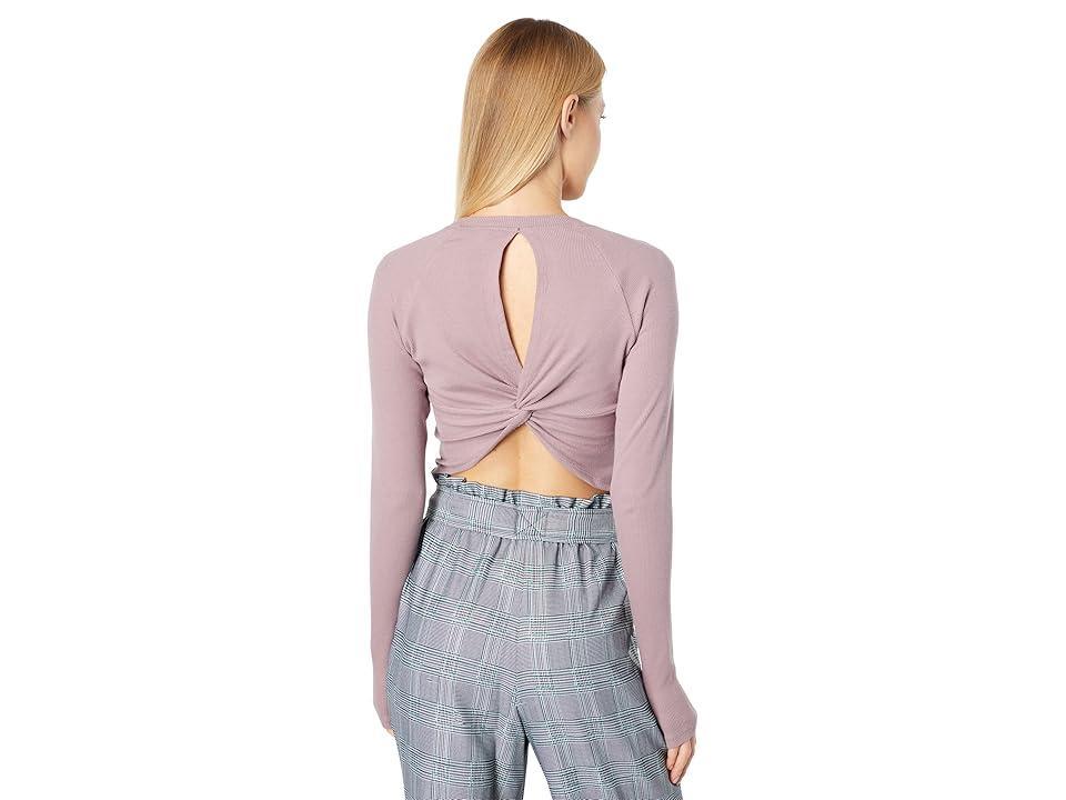 BCBGeneration Knit Twist Back Top U1UX5T33 (Dusty Rose) Women's Clothing Product Image