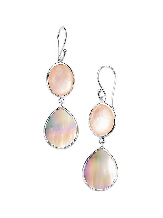 Womens Polished Rock Candy Sterling Silver & Multi-Stone Drop Earrings Product Image