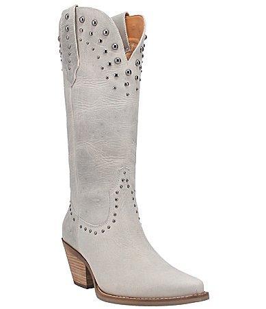 Dingo Talkin Rodeo Tall Studded Leather Western Boots Product Image