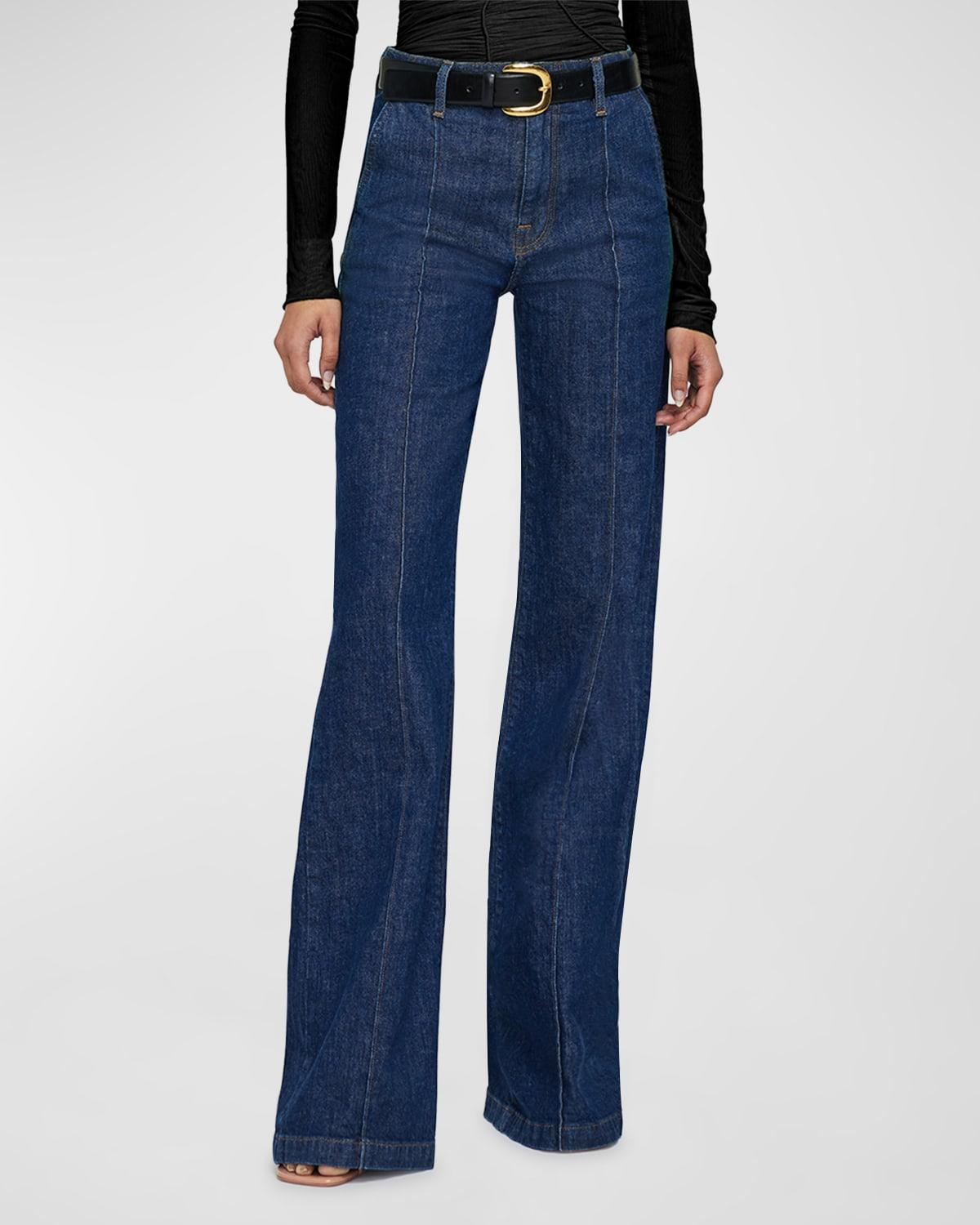 Ansel High-Rise Denim Flare Jeans Product Image