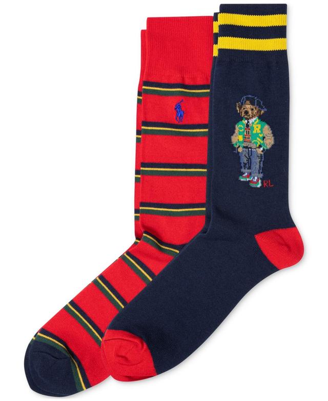 Polo Ralph Lauren Mens 2-Pk. American Heritage Bear Slack Socks Product Image