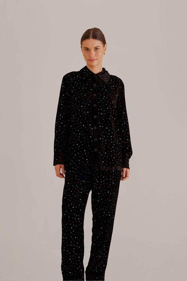 Black Velvet Pants, BLACK / XXS Product Image