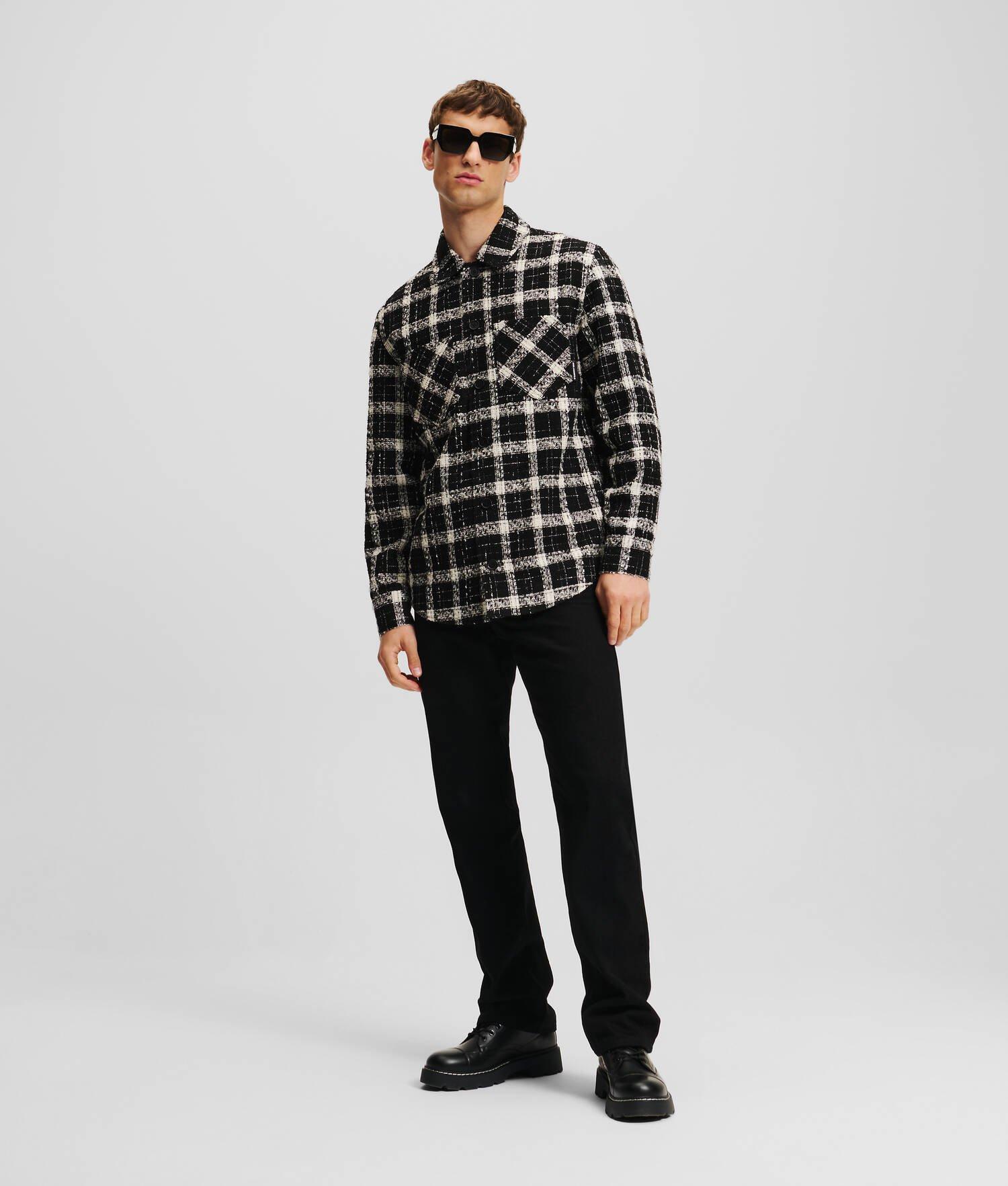 CHECKED BOUCLÉ OVERSHIRT Product Image