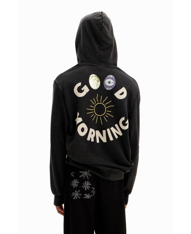 Desigual Mens Patchwork message hoodie Product Image