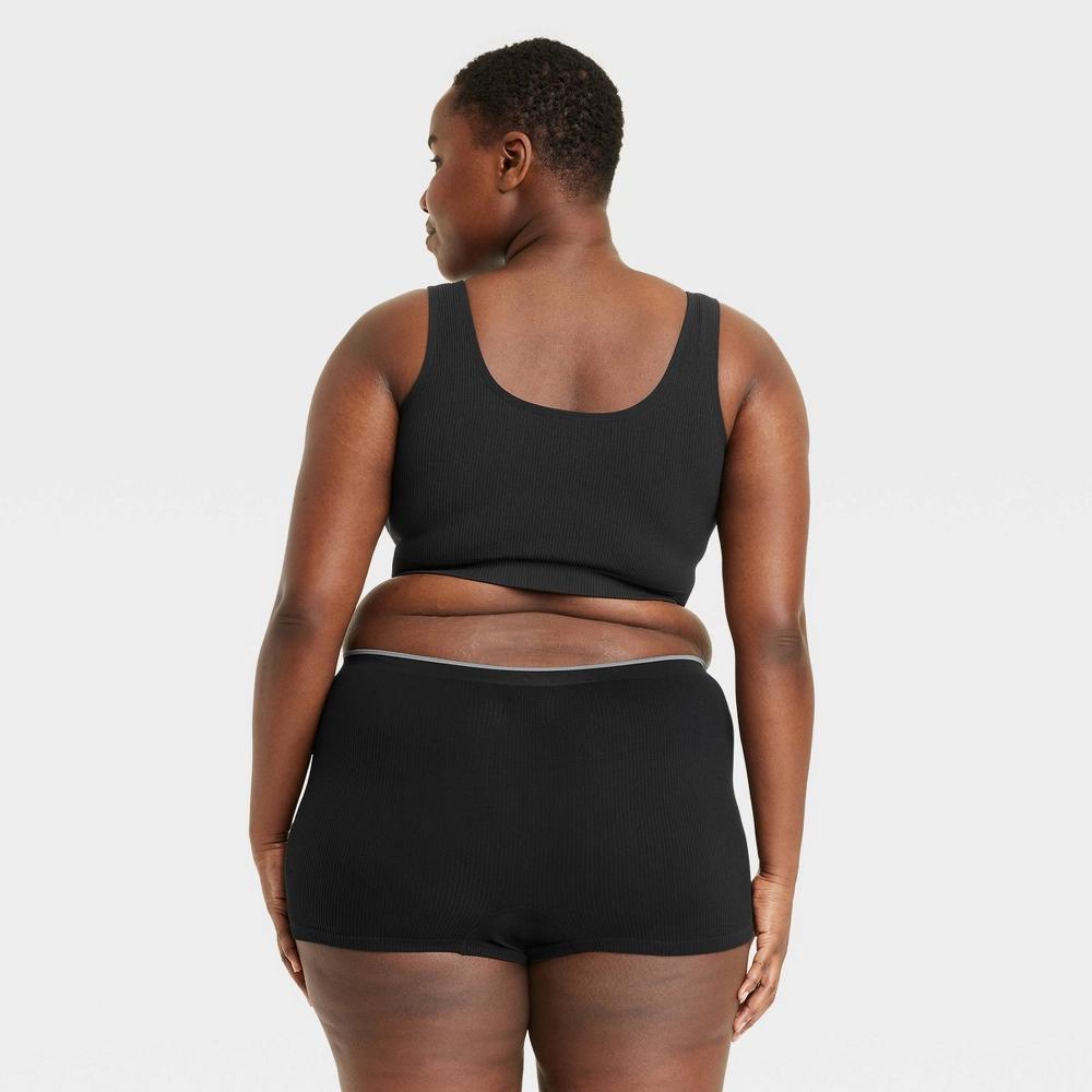 Womens Seamless Boy Shorts - Colsie Black 2X Product Image