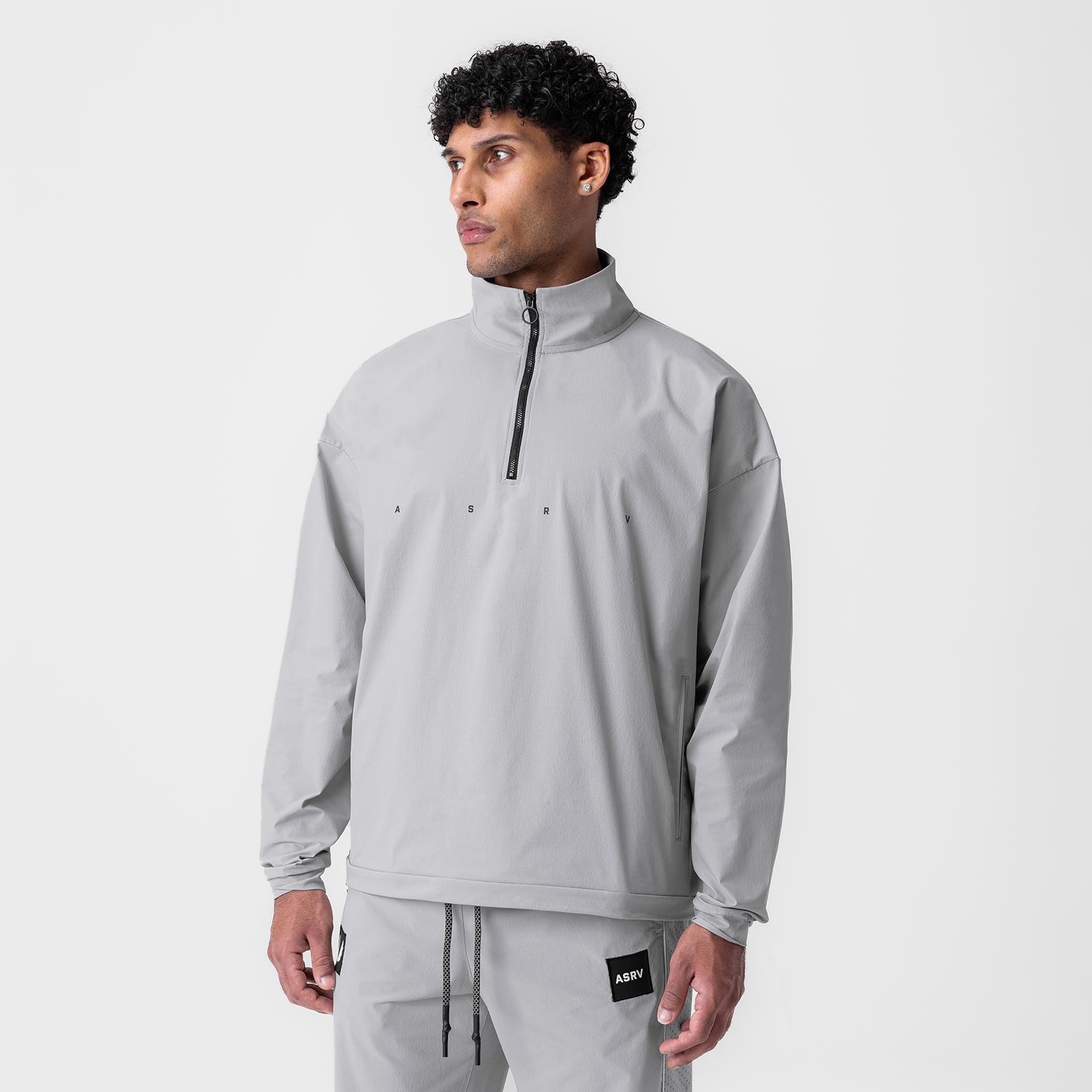 0970. Ripstop Quarter Zip Jacket - Slate Grey Product Image