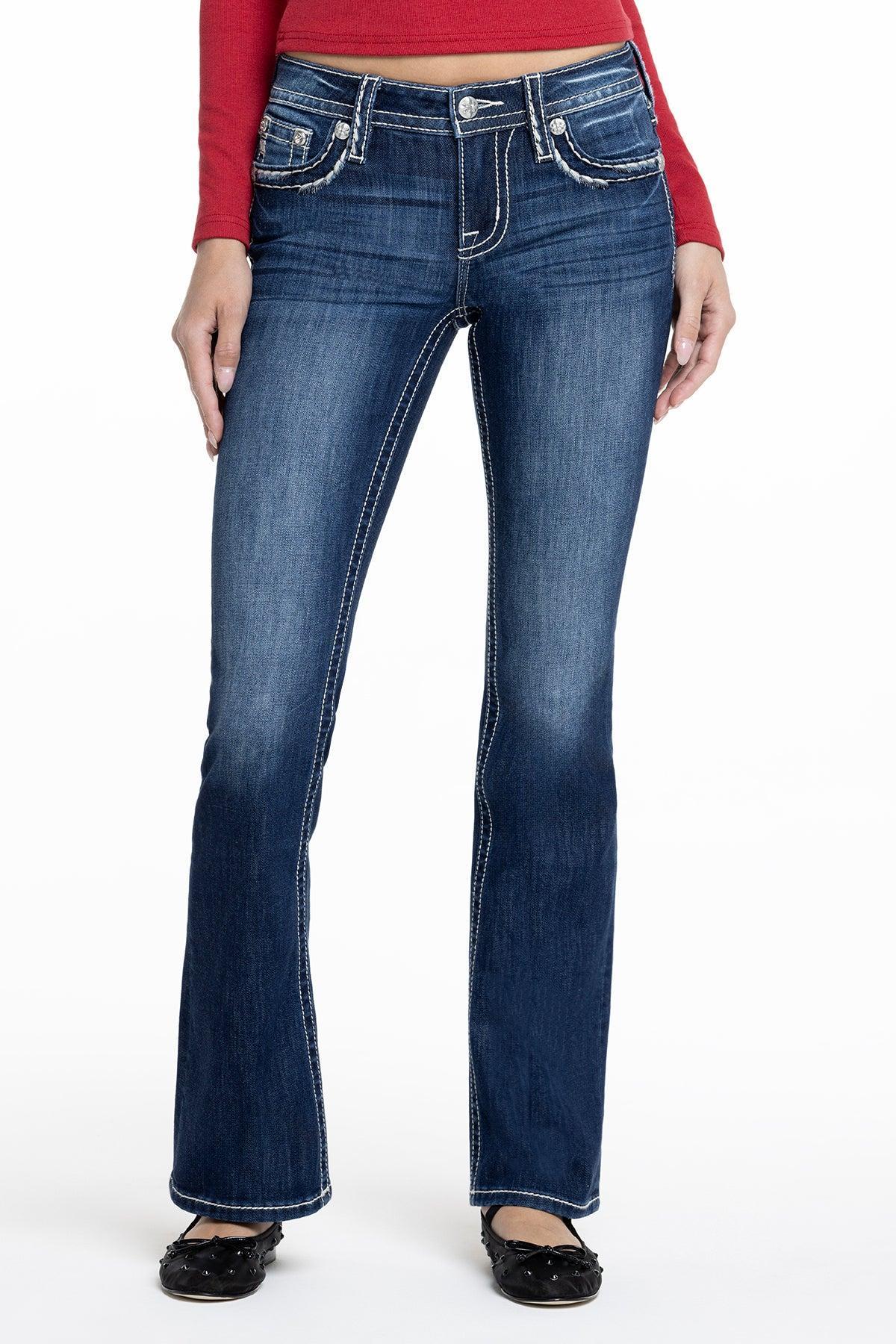 Classic Saddle Stitch Bootcut Jeans Product Image