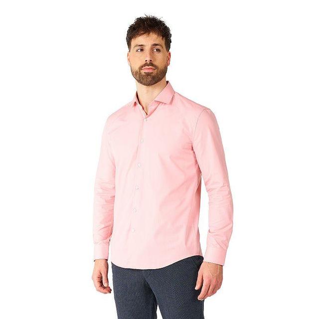 OppoSuits Mens Long-Sleeve Lush Blush Shirt Product Image